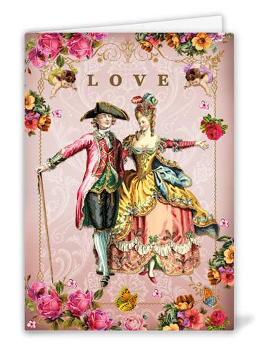 Grußkarte - Love Rokoko
