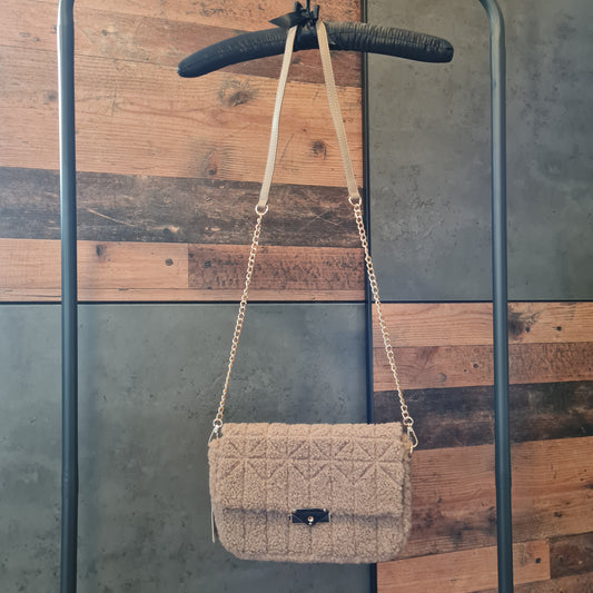 Handtasche mit Teddystoff