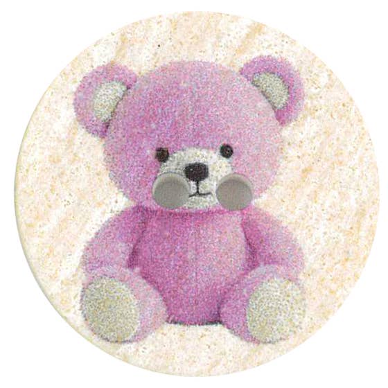 Knopf Teddybär rosa, 15 mm