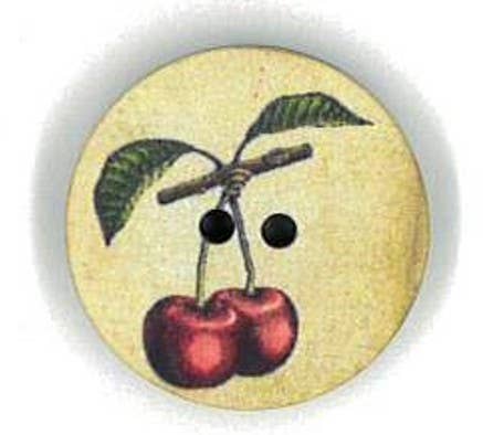 Knopf Vintage Kirsche, 15 mm