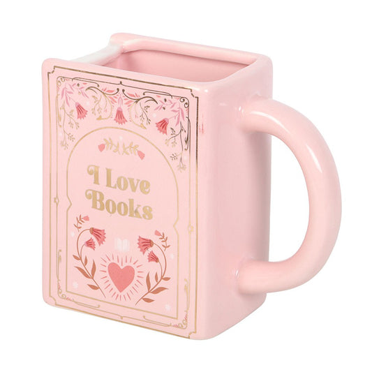 Tasse in Buchform "I love books"