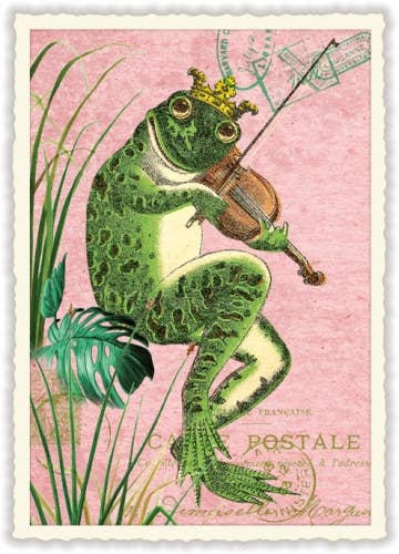 Postkarte #21 - Froschkönig mit Violine