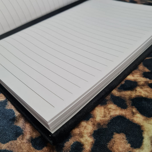 Notizbuch A5 liniert aus Samt - Evil Plans