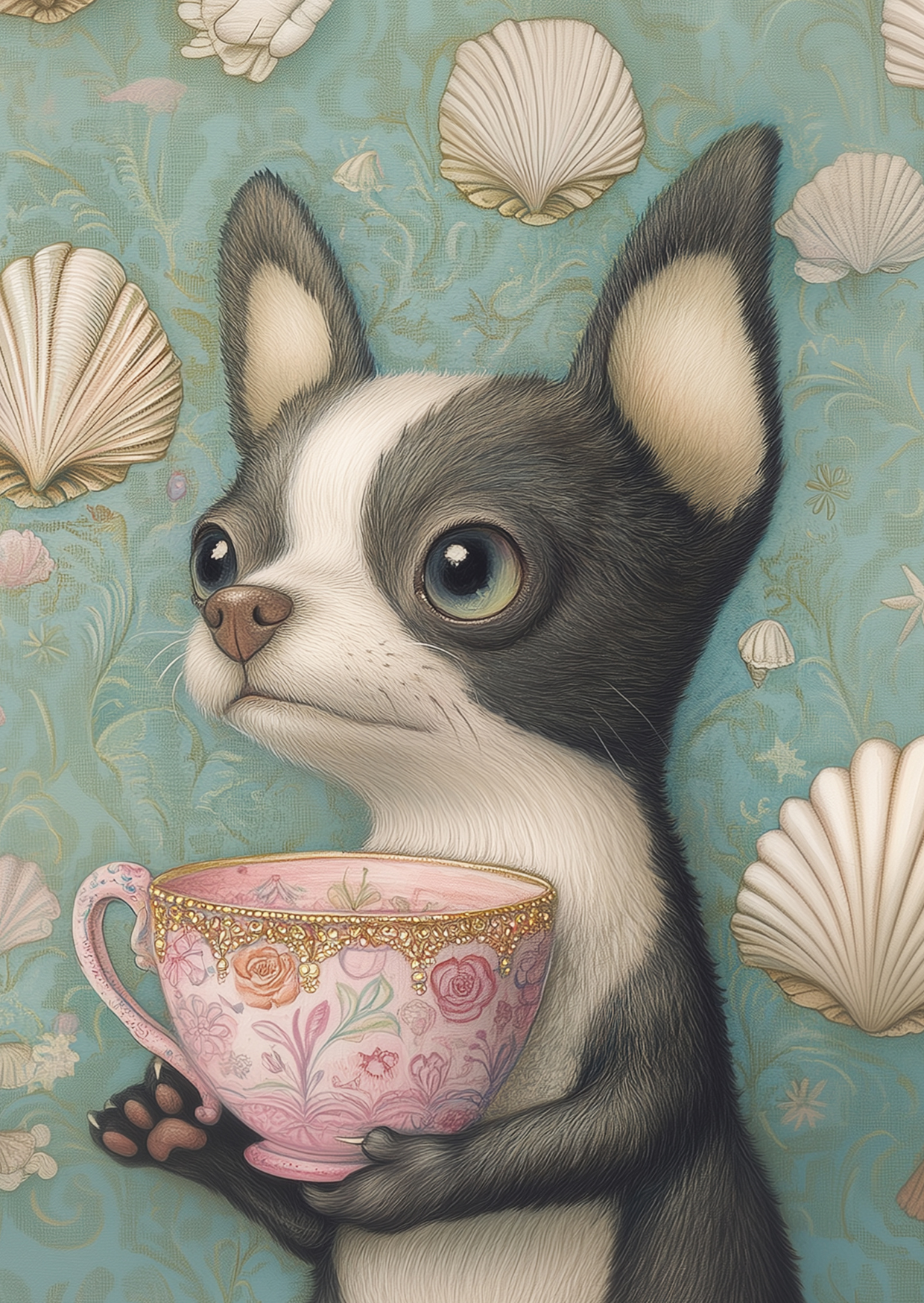 Postkarte #71 - Animal Tea Time: Hund