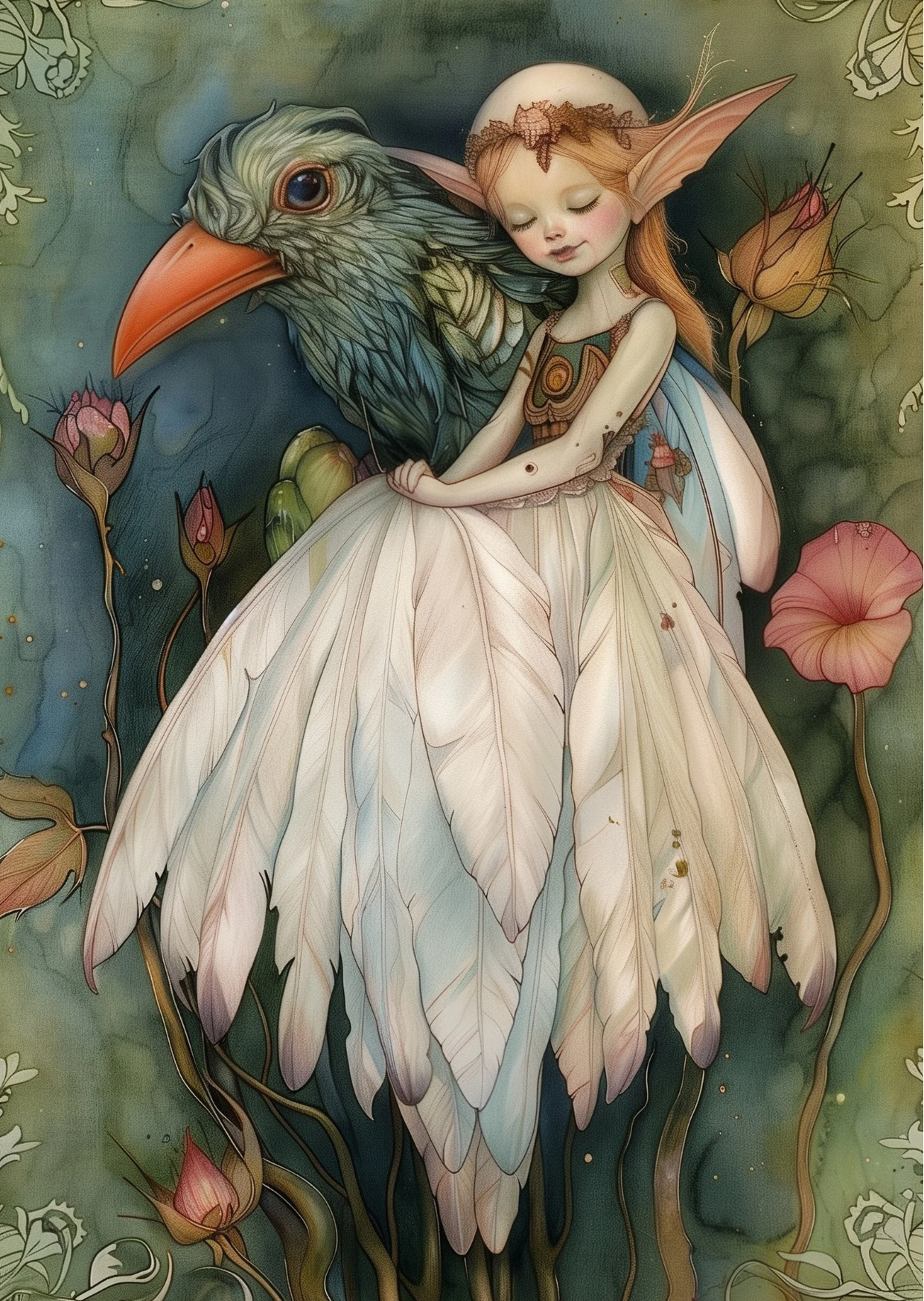 Postkarte #65 - Birds & Fairies: Trust