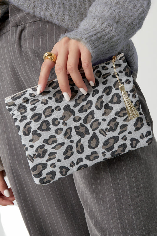 Kosmetiktasche mit Leopardenmuster