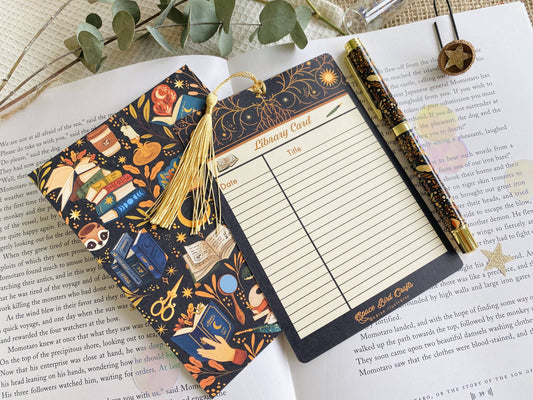 Bibliothekskarte/Lesezeichen "Gemütliches Lesen"