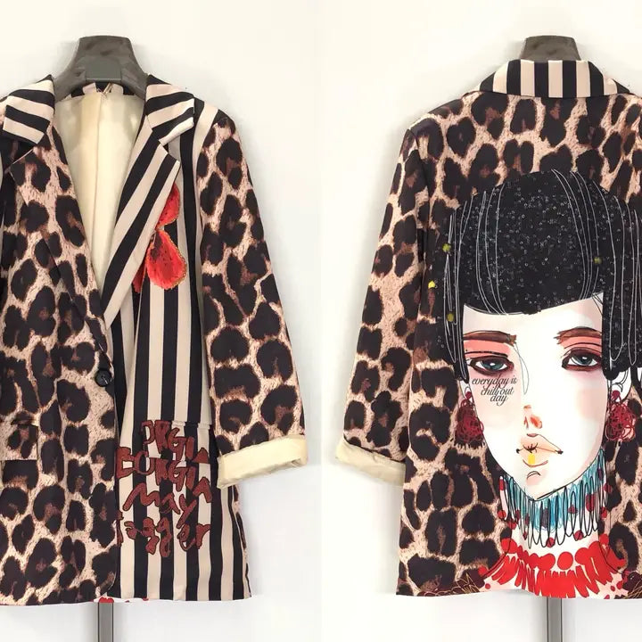 Oversize Blazer Leo-Stripes