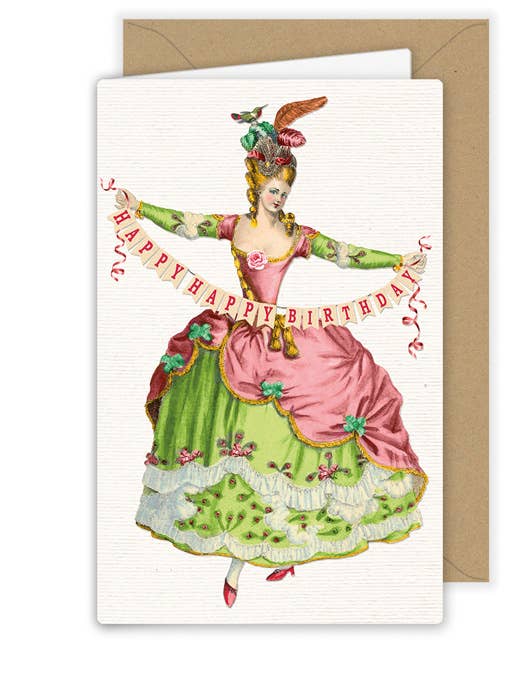 Grußkarte klein - Happy Birthday Dame #3