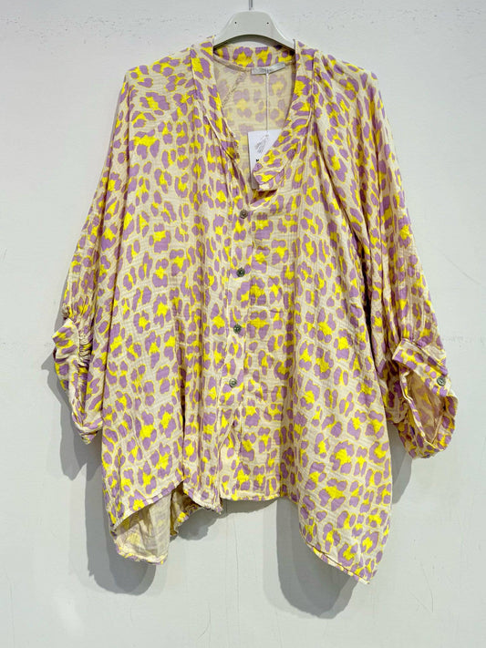 Hemd WILD LEO aus Baumwollgaze in verschiedenen Farben