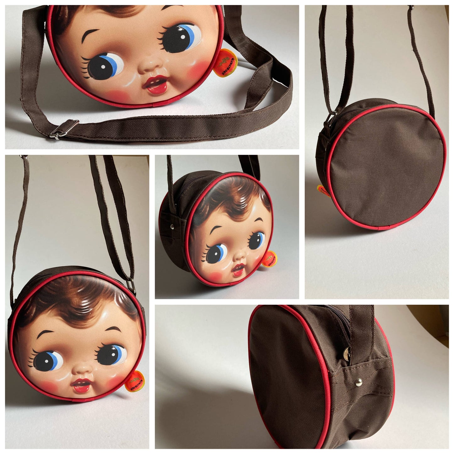 Schultertasche Puppengesicht
