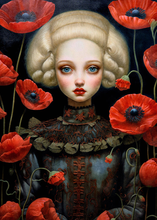 Postkarte #42 - Madonna's Flower: Carmine