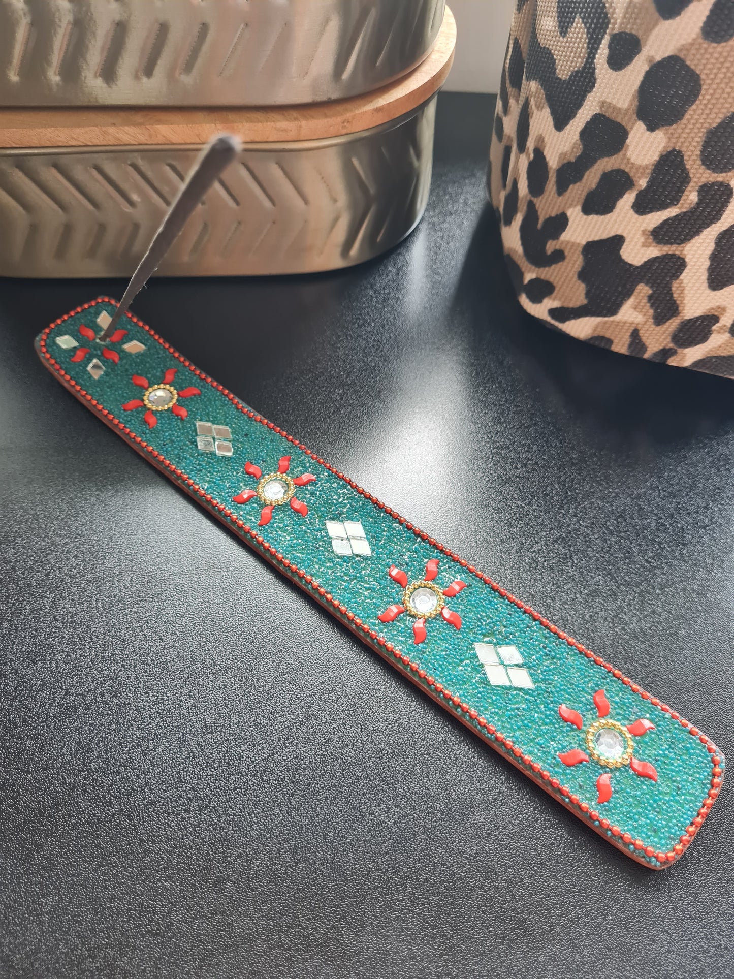 Räucherstäbchenhalter Perlen & Glitzer