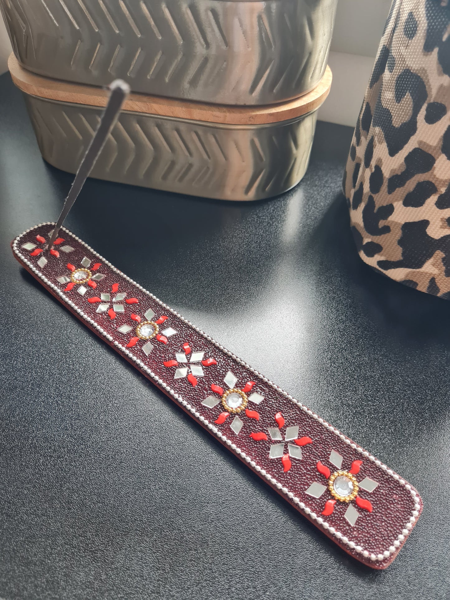 Räucherstäbchenhalter Perlen & Glitzer