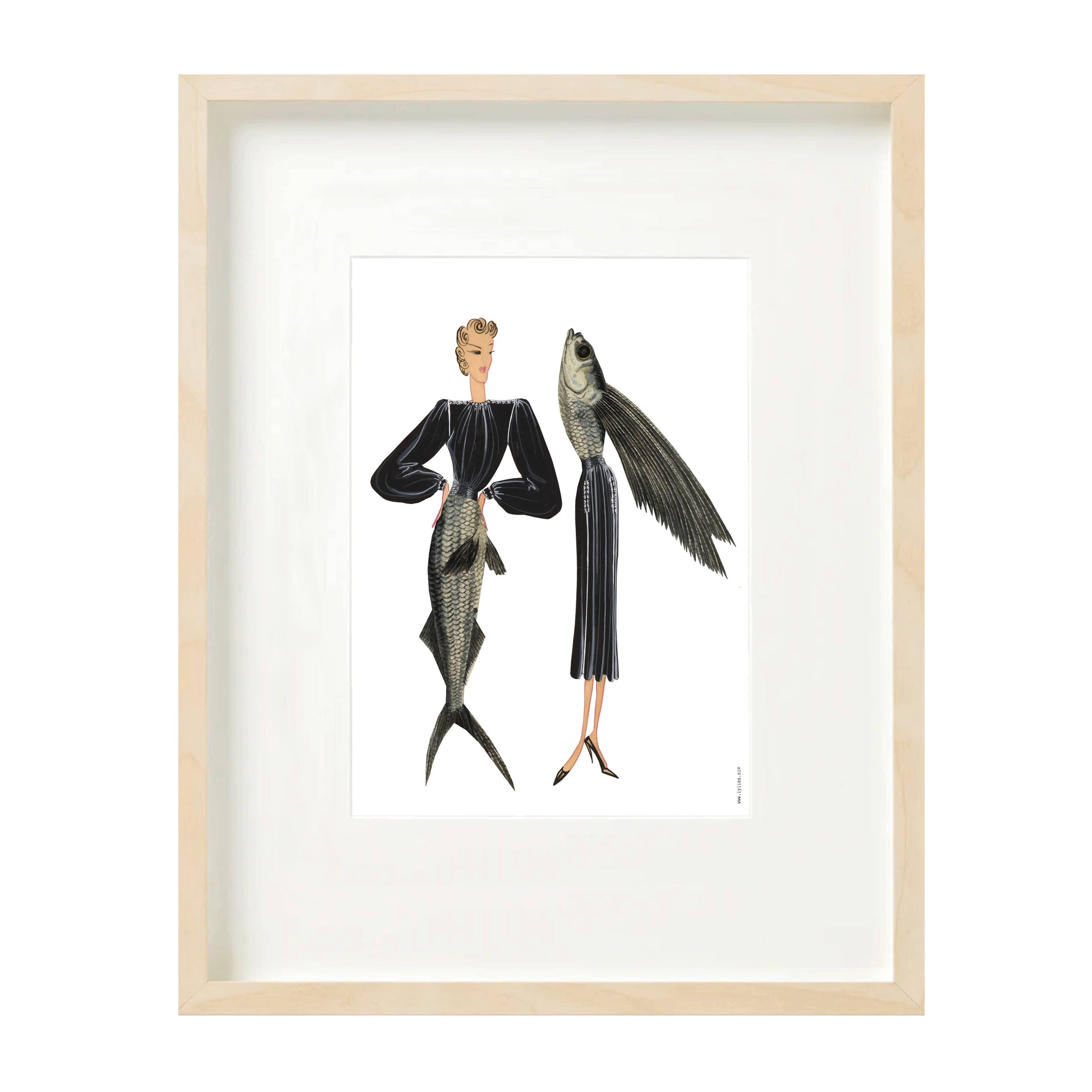 Vintage Druckcollage (A4), Kunstdruck