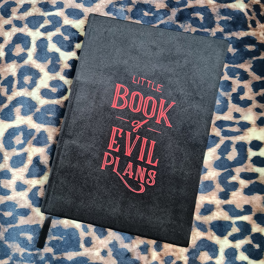Evil Plans Notizbuch A5 liniert aus Samt
