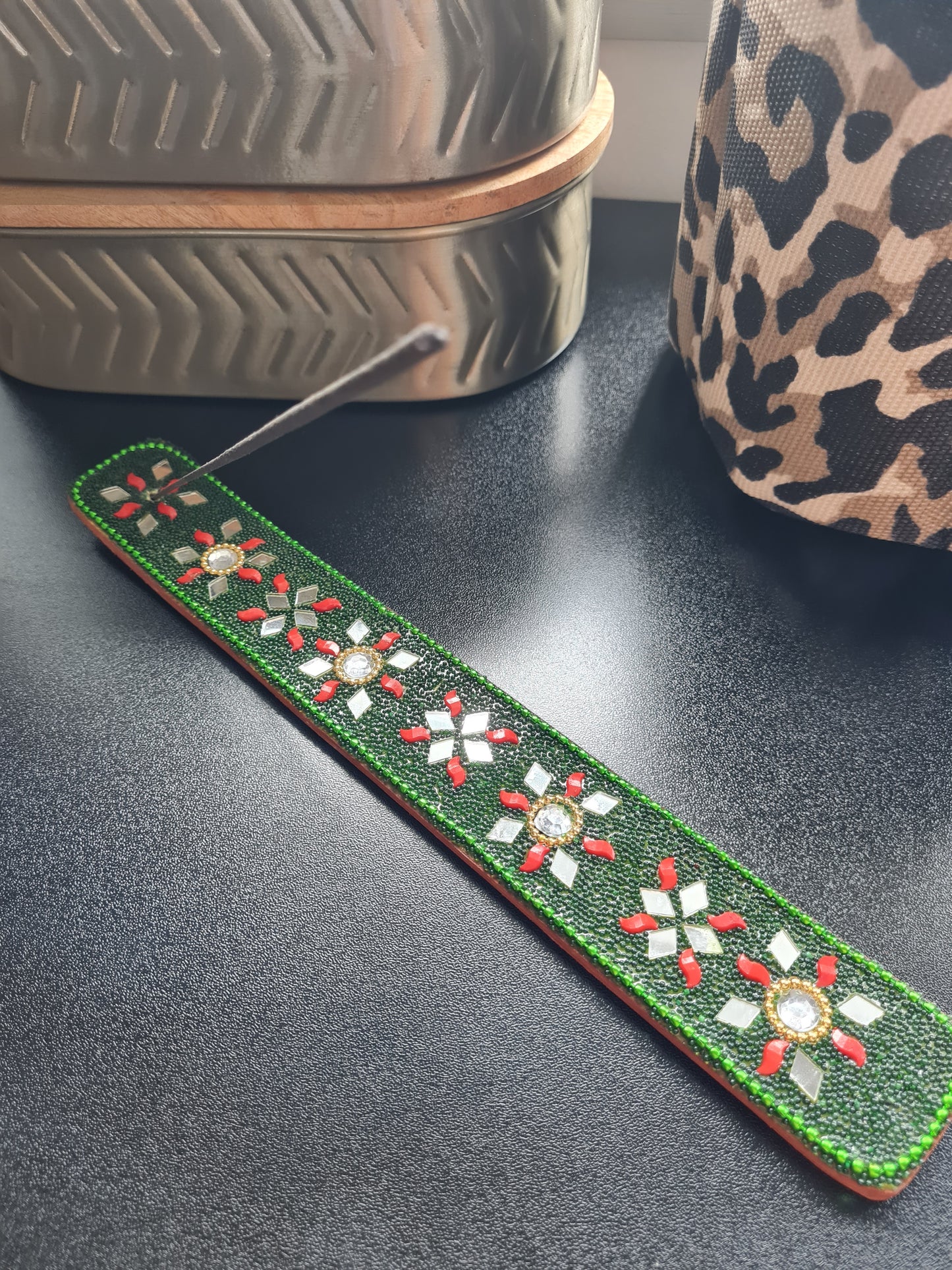 Räucherstäbchenhalter Perlen & Glitzer