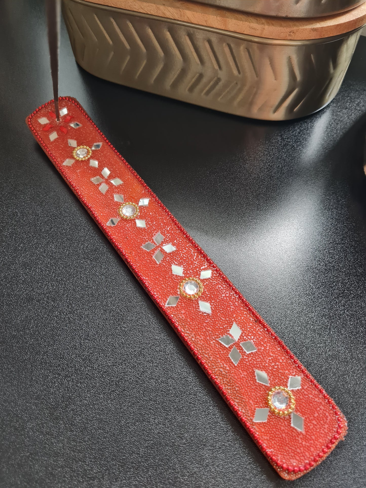 Räucherstäbchenhalter Perlen & Glitzer