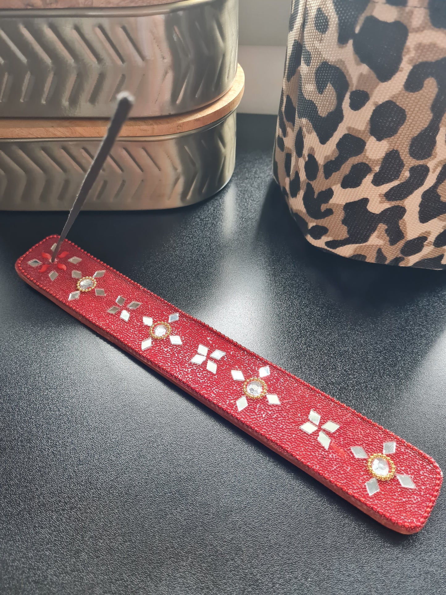 Räucherstäbchenhalter Perlen & Glitzer
