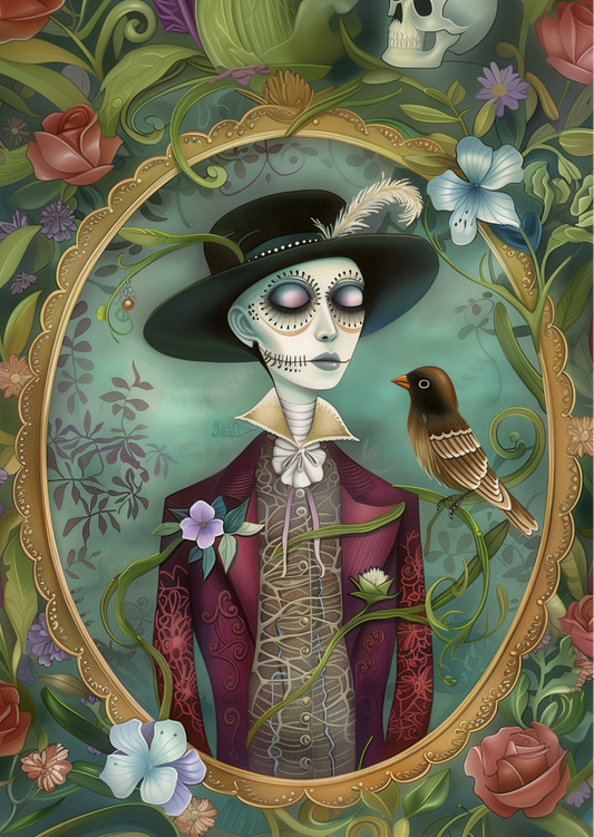 Postkarte #39 - Halloween: Bird Man