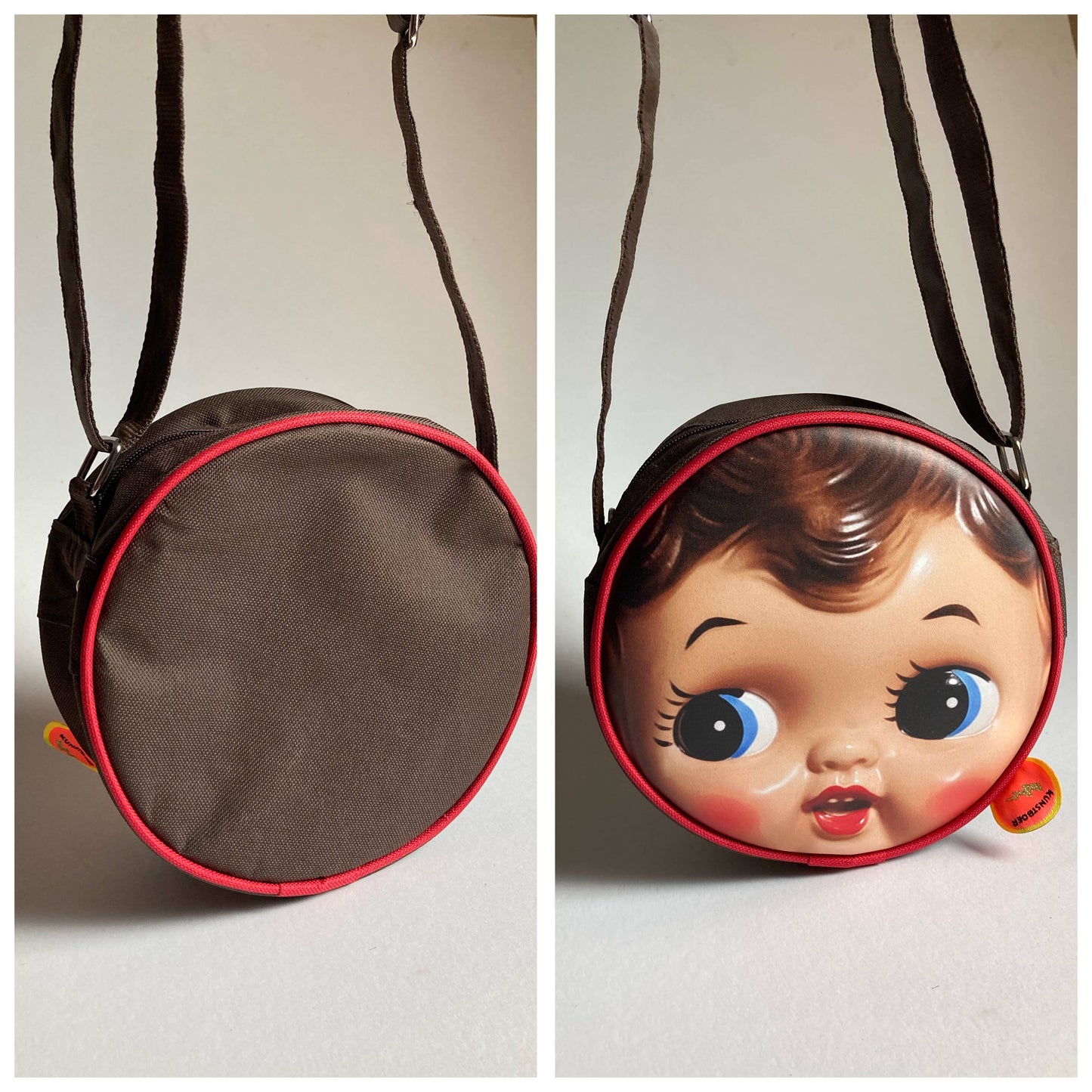 Schultertasche Puppengesicht