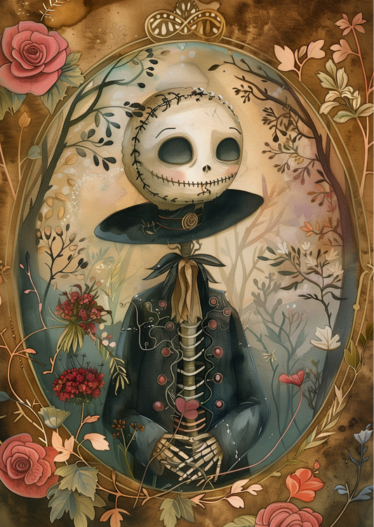 Postkarte #38 - Halloween: Fröhliche Vogelscheuche