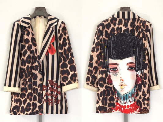 Oversize Blazer Leo-Stripes