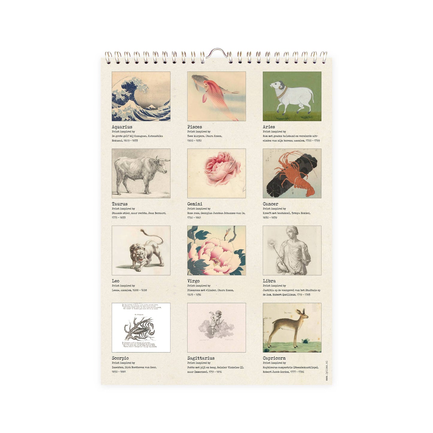 Geburtstagskalender - Sternbilder des Rijksmuseums, A4