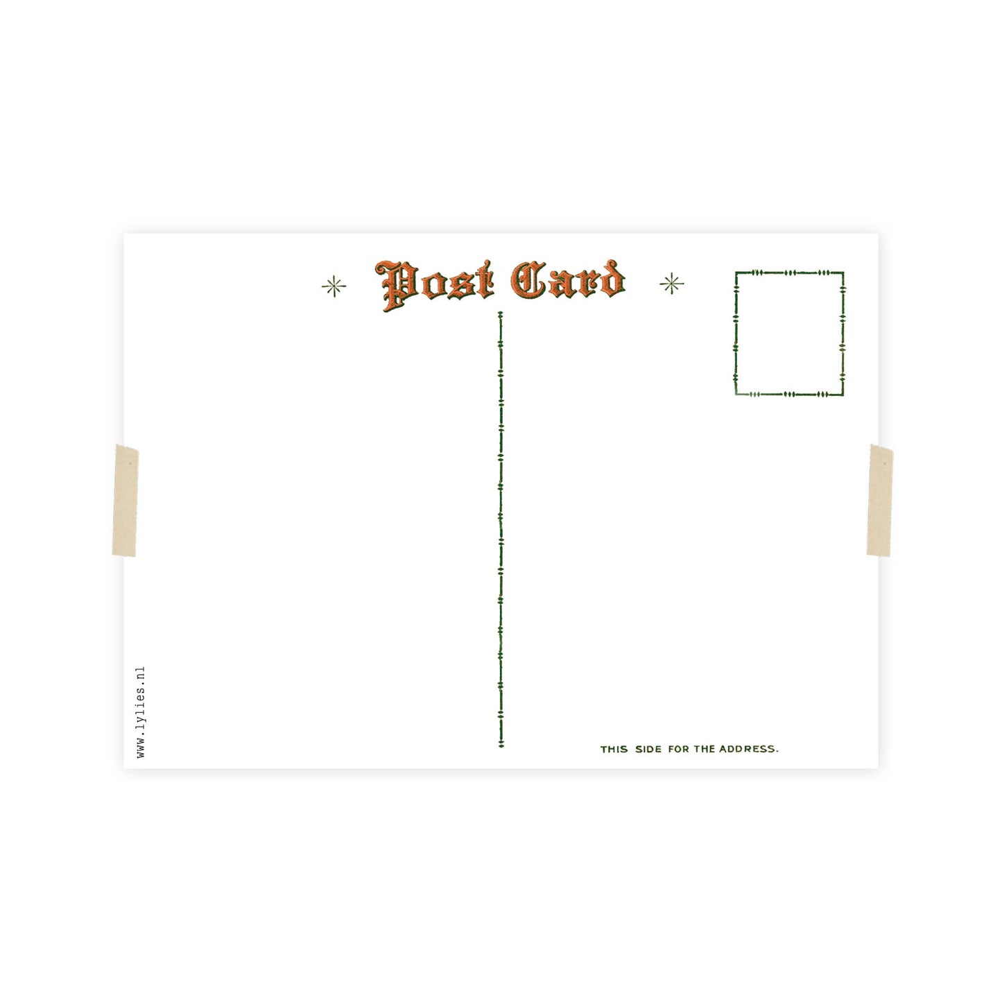 Weihnachtspostkarte #5 - Dame Weihnachtsbaumhaar