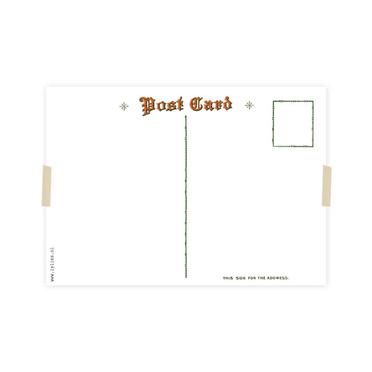 Weihnachtspostkarte #5 - Dame Weihnachtsbaumhaar