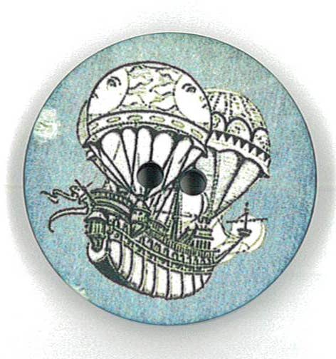 Knopf Denim Steampunk Schiff, 18 mm